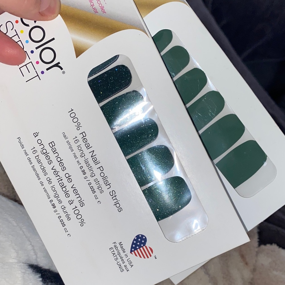 Color Street Green Dry Real Nail Polish Strips Bundle